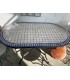 Mesa de Mosáico 140 x 80 cm - OVALADA Azul - Azulejos Fez - Modelo SARKA MUSTATIL