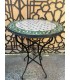 Mesa de Mosáico 40 cm - Redonda VERDE - Azulejos Fez - Modelo AKHDAR MUDAWAR