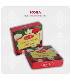 Incenso Coni Aromatici ROSA - Aarti - 12 Coni