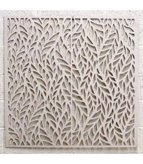 Celosía Madera Blanca - Diseño Otoño - 120 x 120 cm