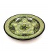 PIATTO CERAMICA ASFI LAVORATO E SMALTATO - DIPINTO A MANO - VERDE PISTACCHIO - MODELLO NAHTUN