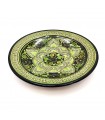 PLACA DE CERÂMICA TRABALHADA E ESMALTADA ASFI - PINTADA À MÃO - PISTACHIO VERDE - MODELO NAHTUN