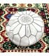 Puff Marocain 100% Cuir - Fait à la Main - Garnissage pas inclus - Modèle Nafkha