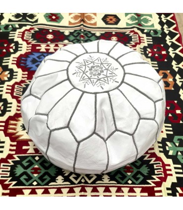 Puff marocchino 100% pelle - Fatto a mano - Imbottitura no inclusa - Modello Nafkha