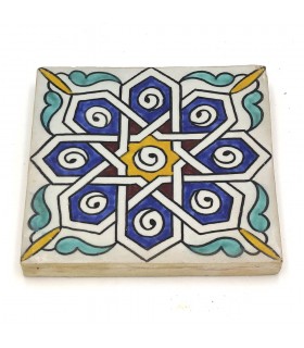 Azulejo Andalusí - Zellige Mosaico Nazari - Multicolor - 15x15 cm - Artesanal - Modelo 74
