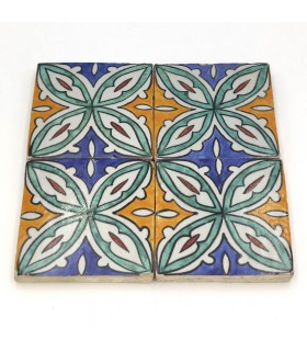Andalusische Fliese - Nazari Mosaik - 10 cm - Handgefertigt - Modell 76