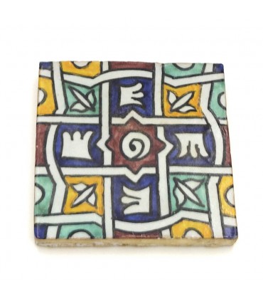 Azulejo Andaluz - Mosaico Nazari - 10 cm - Feito à Mão - Modelo 78