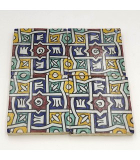 Azulejo Andaluz - Mosaico Nazari - 10 cm - Feito à Mão - Modelo 78