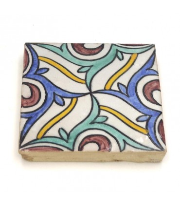 Azulejo Andaluz - Mosaico Nazari - 10 cm - Feito à Mão - Modelo 80