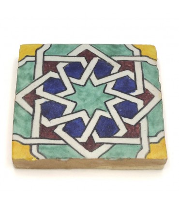 Andalusische Fliese - Nazari Mosaik - 10 cm - Handgefertigt - Modell 81