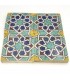 Mattonella andalusa - Mosaico Nazari - 10 cm - Fatto a mano - Modello 81