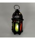 Arabian Lantern Metal Candle Holder Multicolored Crystals - Taw'aman Model
