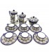 Juego set de Té Cerámica de Fez - Pintado artesanalmente - Modelo Sahn