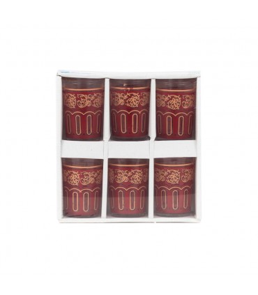 Juego 6 Vasos Te Grande Árabes - Té Moruno Marroqui - Especial Té - Modelo FATH