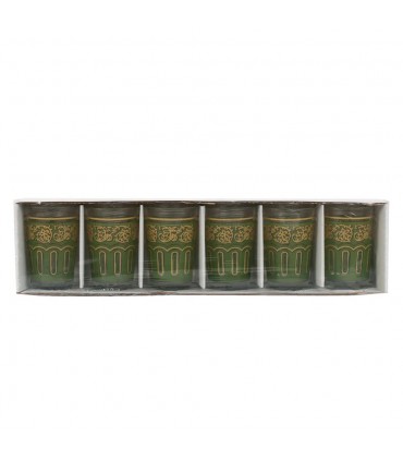 Juego 6 Vasos Te Árabes - Té Moruno Marroqui - Especial Té - Modelo FATH Yadid