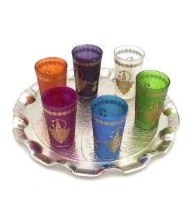 Vasos de Té Marroquí o Infusiones - Artesanía Marroquí - La main de Fatima - Modelo Bereber