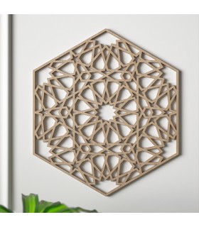 Cuadro Celosía Madera Decorativa - Decoración Árabe - Modelo MUSADDIS