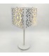 Minimalist Arabic Lattice Table Lamp - Arabic Geometry - White Color - Mukaeab Model