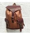 Mochila Cuero 100% - Unisex - Artesanía - Marroquinería - Modelo Aans Kabir