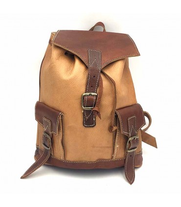 Zaino 100% Pelle - Unisex - Artigianato - Pelletteria - Modello Aans Kabir