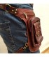 Borsa a tracolla tattica da moto con gamba laterale e coscia - Pelletteria - Modello Darrayatun