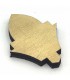 10 x Cortes de Madera por Láser Hoja Lotus - 8cm x 5.5cm x 1cm