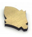 10 x Cortes de Madera por Láser Hoja Lotus - 8cm x 5.5cm x 1cm