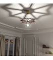 Lampara Techo Madera Celosia Árabe Decoración Andalusí - Artesanía Española - Modelo Qamarun