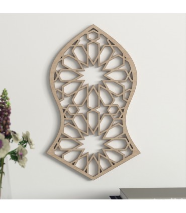 Cuadro Celosía Madera Decorativa - Decoración Árabe - Modelo Ahmedia