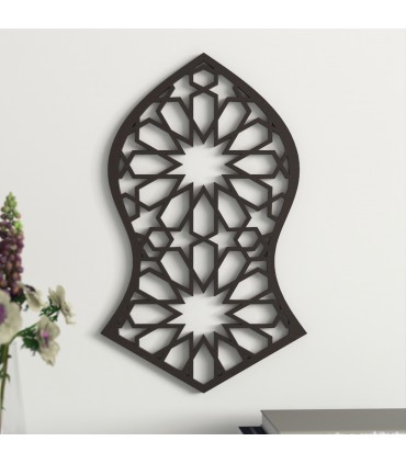 Cuadro Celosía Madera Decorativa - Decoración Árabe - Modelo Ahmedia