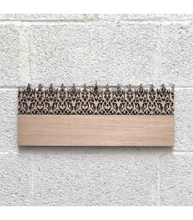 Celosía Madera - Cenefa - Zócalos - Decoración Pared - Corte Láser - Modelo Floral