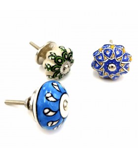 Bouton ou Poignée pour Meubles ou Portes - Céramique Émaillée - Modèle Alraami