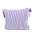 Housse de Coussin 100% Coton Artisanat Marocain - Tissu Fait Main - Modèle Chauen