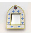 Miroir Andalou Décoratif - Décoration Style Vintage 100% Artisan - Modèle Hak nº18 - 18 x 11 cm