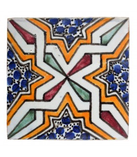 Azulejo Andalusí - Zellige Mosaico Nazari - 15 cm - Artesanal - Modelo 84
