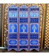Paravento in legno dipinto a mano - Artigianato Marocchino - Modello Casa Blanca