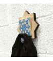 Porte-manteaux en bois et carrelage andalou - Modèle Nayma
