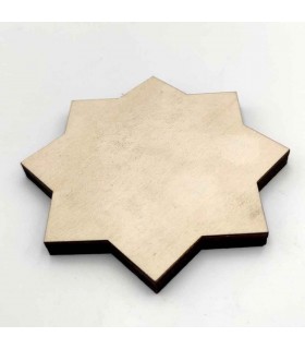 10 x Estrela de Madeira Laminada - Al Natural - Corte a Laser - Modelo Najama - 12cm x 1cm