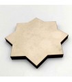 10 x Estrella Madera Laminada - Al Natural - Corte Láser - Modelo Najama - 12cm x 1cm
