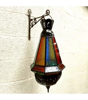 Interior Andalusian Ceiling Lamp - Glass and metal - Moroccan Crafts - Bellut Model