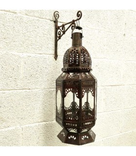 Laterne oder Tischlampe aus Metall und Glas - Marokkanisches Kunsthandwerk - Elvirein Model