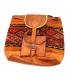 Mochila 100% Couro e Tapeçaria Berbere - Unissex - Artesanato - Artigos de Couro - Modelo Zarbia