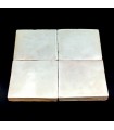 Piastrella marocchina bianca Zellige - Artigianato marocchino - Fez - 10 x 10 cm