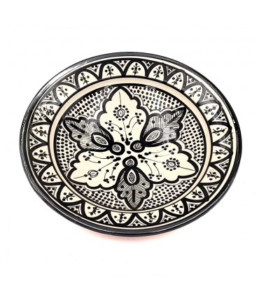 Decorative or Table Plate - Andalusian Ceramic Asfi - Moroccan Crafts - Aswadein Model