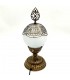 Turkish Glass and Metal Tabletop / Desk Lamp - Ottoman Decoration - Malika Series Model
