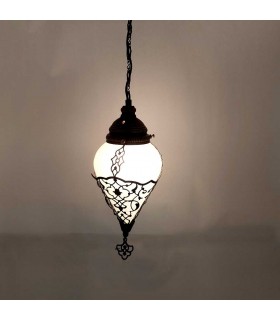 Lampara Turca Cristal y Metal Techo Colgante - Decoración Otomana - Modelo Serie Malika
