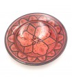 Red Decorative or Table Plate - Andalusian Ceramic Asfi - Moroccan Crafts - Lainun Model