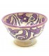 Cuenco/bol/Bowl  Cerámica Artesanal - Color Morado - Artesanía Marroquí - Diseño Floral Andalusí - Modelo Tasaluq