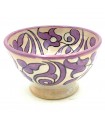 Cuenco/bol/Bowl  Cerámica Artesanal - Color Morado - Artesanía Marroquí - Diseño Floral Andalusí - Modelo Tasaluq