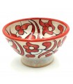 Ciotola / ciotola / ciotola in ceramica fatta a mano - colore rosso - artigianato marocchino - design floreale andaluso - modell
